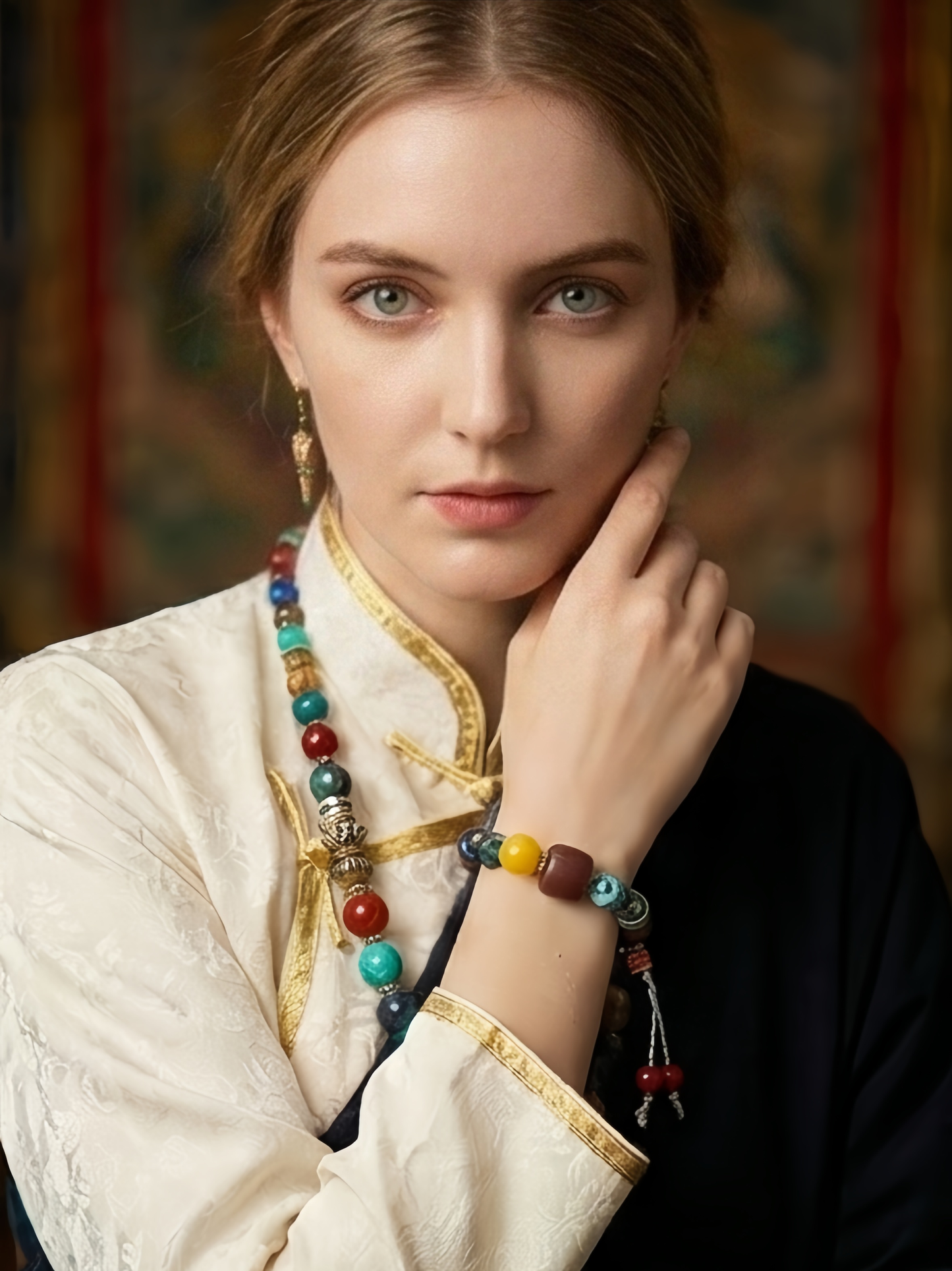 Five-Element Dzi Energy Bracelet