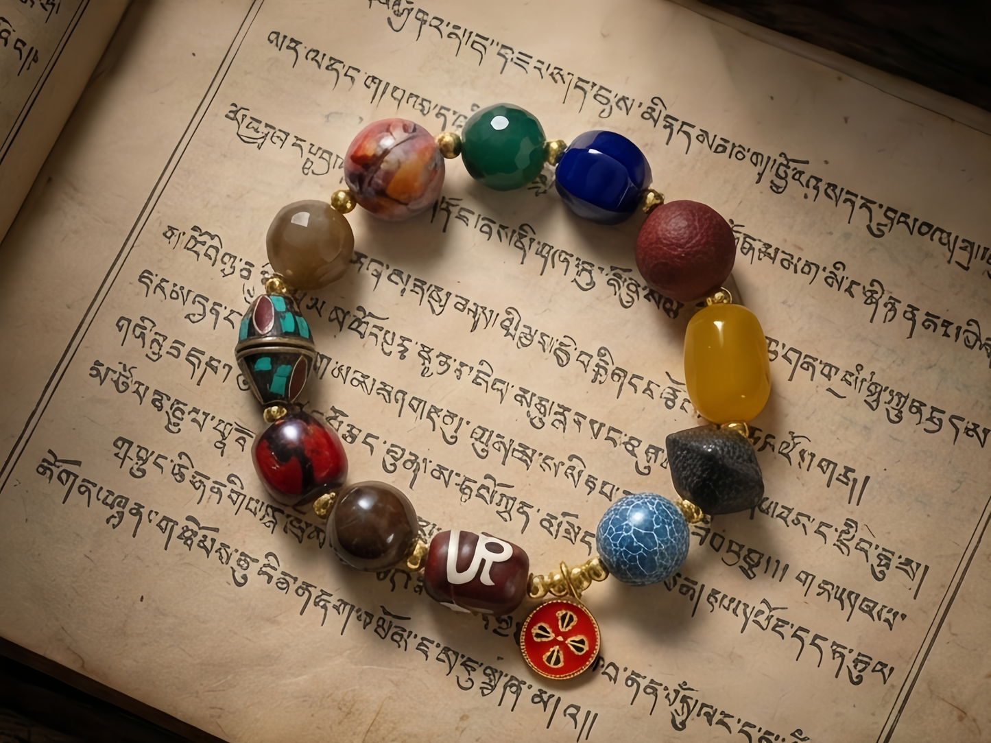 Himalayan Vow: The High-Altitude Dzi Meditation Bracelet