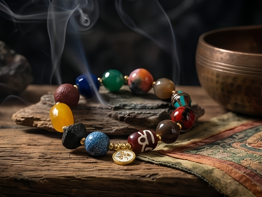 Himalayan Vow: The High-Altitude Dzi Meditation Bracelet