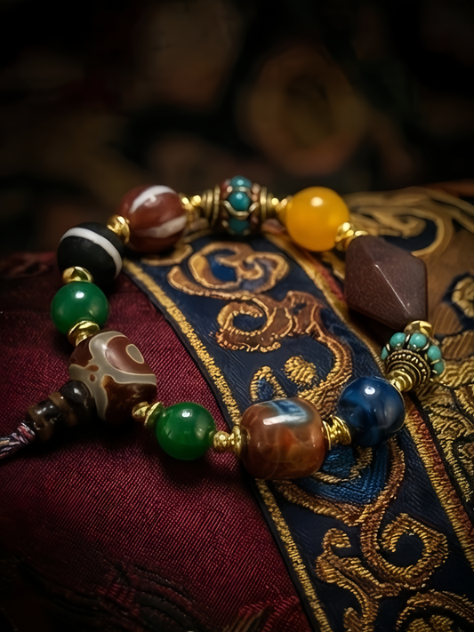 The Kailash Guardian: Sacred Dzi Energy Bracelet