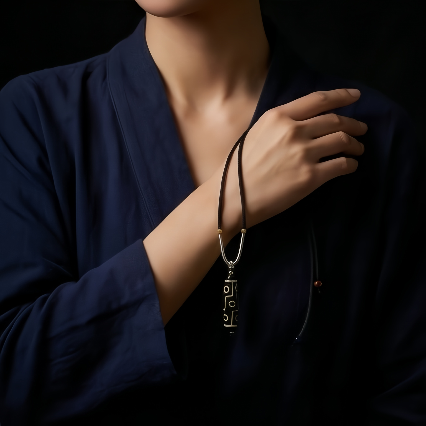 The Sovereign’s Anchor: A Ritual Dzi Necklace