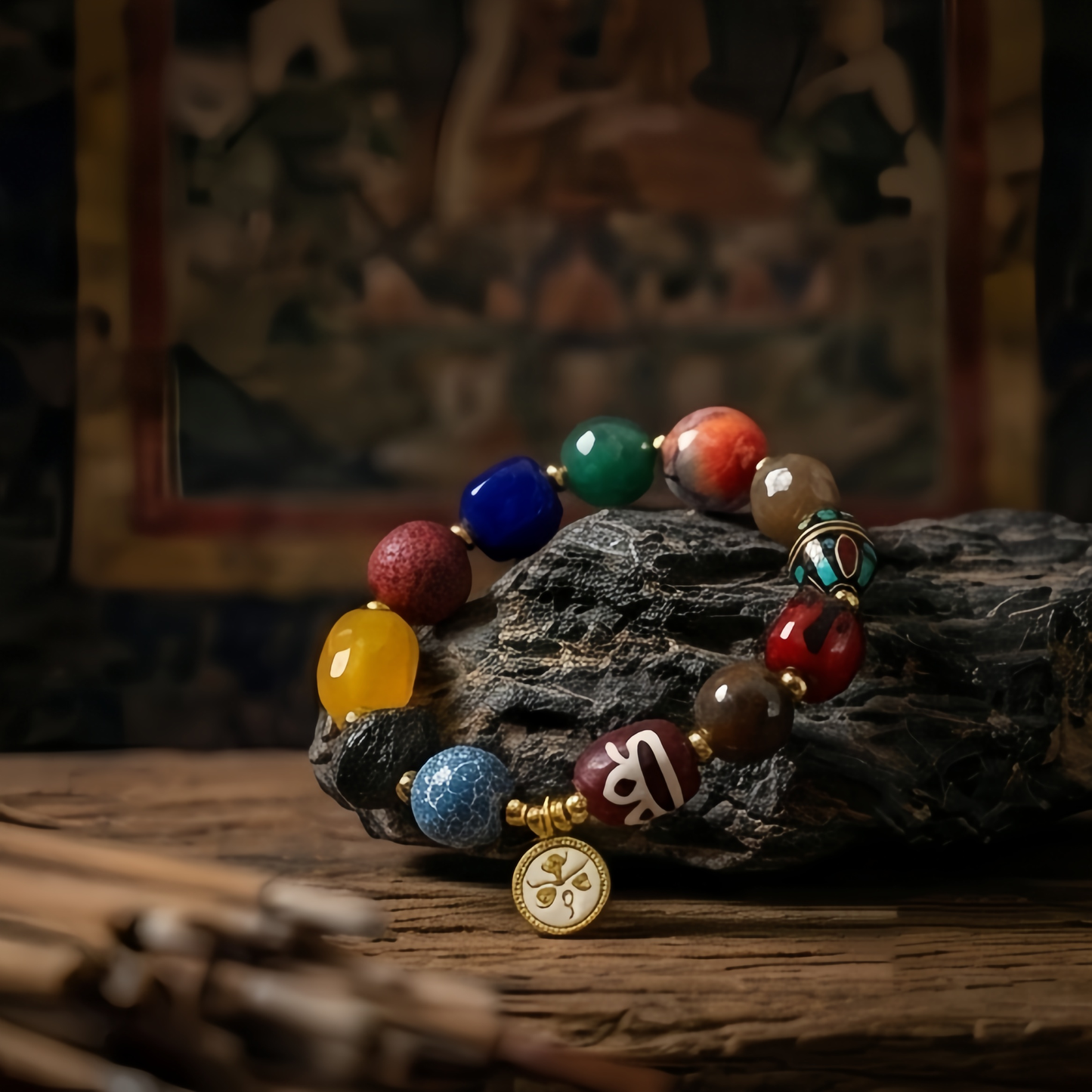 Himalayan Vow: The High-Altitude Dzi Meditation Bracelet