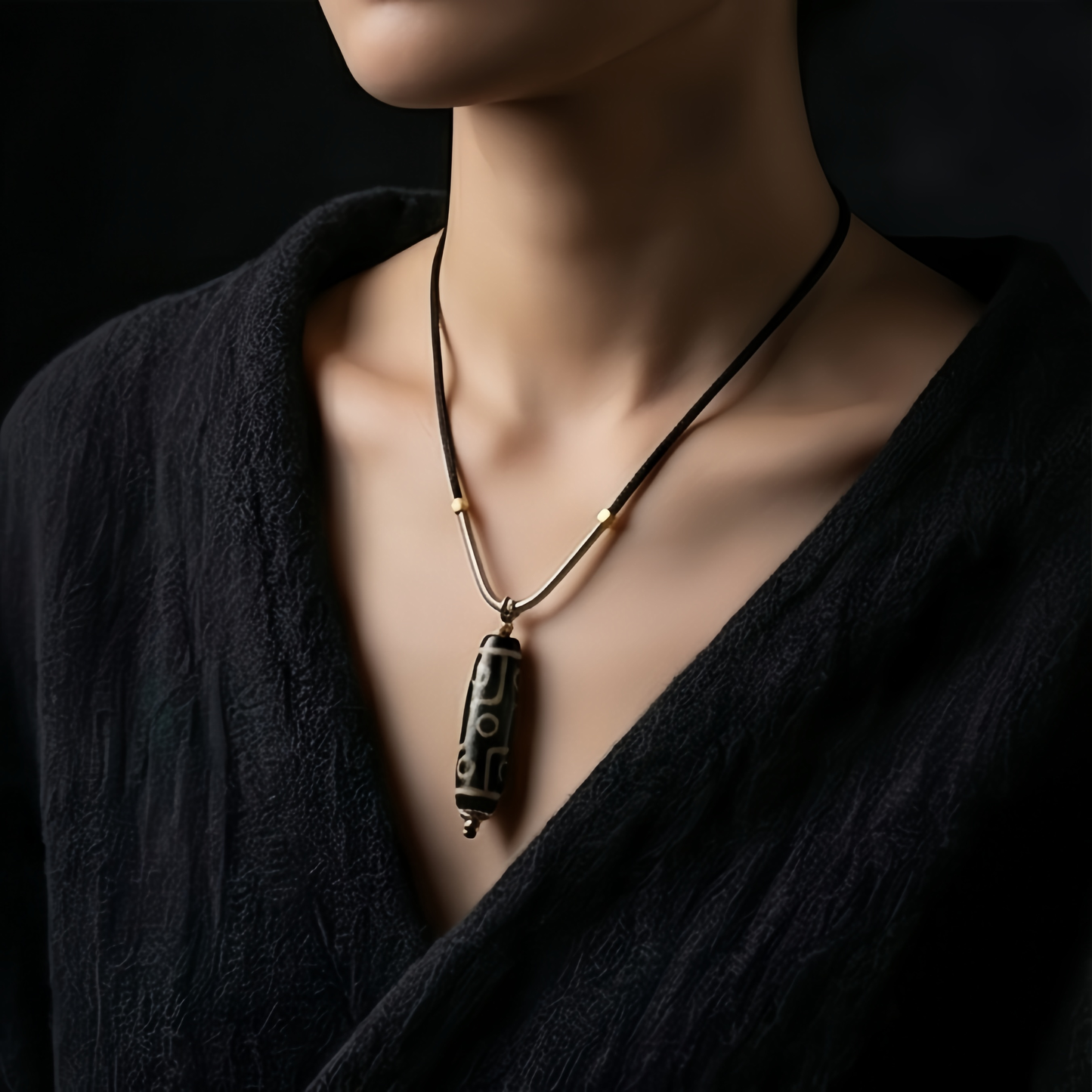 The Sovereign’s Anchor: A Ritual Dzi Necklace