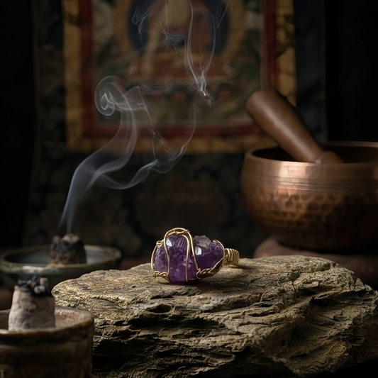 Master-Crafted Raw Stone Ring