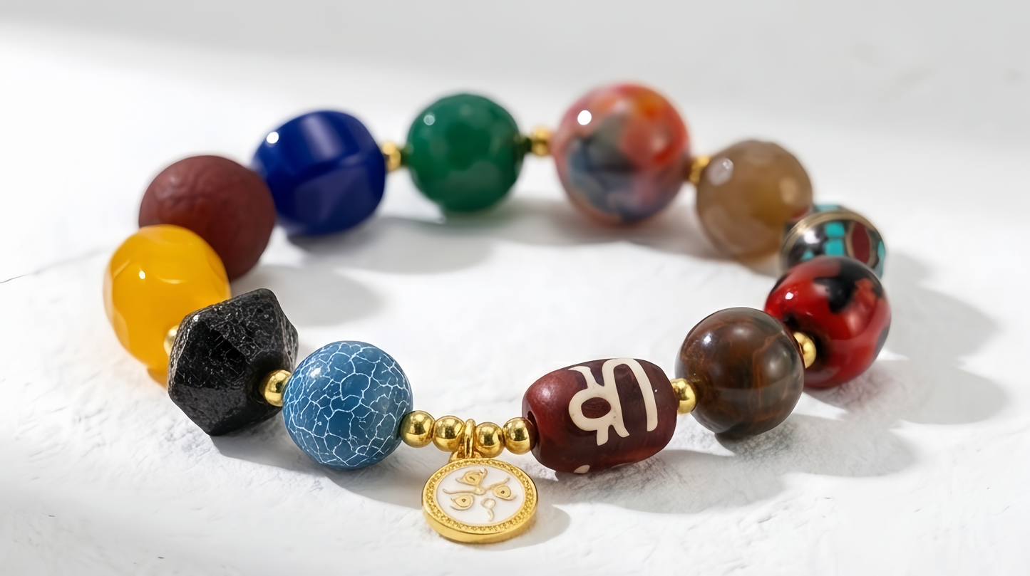 Himalayan Vow: The High-Altitude Dzi Meditation Bracelet